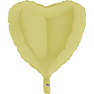 GLOBO CORAZON AMARILLO MATTE 18'