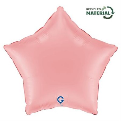 GLOBO ESTRELLA ROSA MATTE 18'