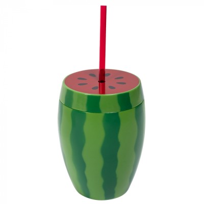 VASO REUTILIZABLE SANDIA CON PAJITA