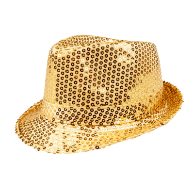 GORRO LENTEJUELAS ORO