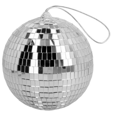BOLA DE DISCO PLATA 15 CM