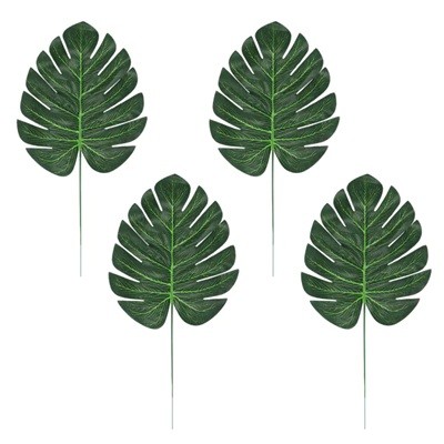 JUEGO DE 4 HOJAS DE PALMA EXÓTICAS