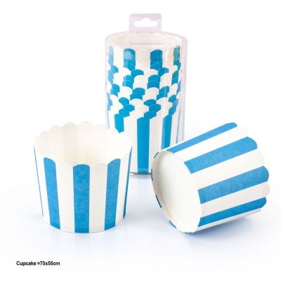 MOLDE CUPCAKES 12PCS 70X55MM FRANJAS AZUL
