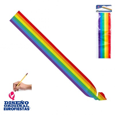 BANDA ORGULLO BANDERA ARCO IRIS