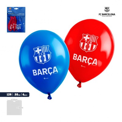 FCB GLOBOS AZUL Y ROJO BARÇA CREST 6PCS