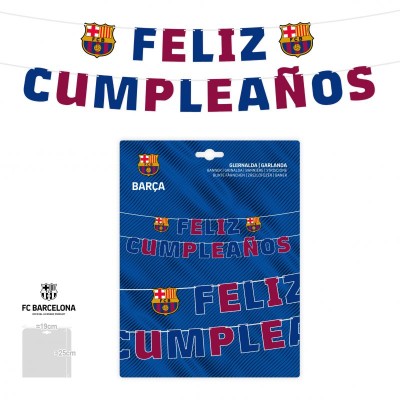 FCB GUIRNALDA LETRAS FELIZ CUMPLEAÑOS BLAUGRANA