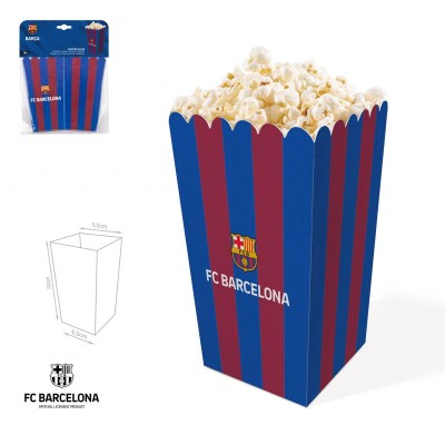 FCB CAJA PALOMITAS FRANJAS BLAUGRANAS CON ESCUDO MASTER 3PCS