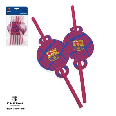 FCB PAJITAS 6PCS TRAMA BARÇA Y ESCUDO
