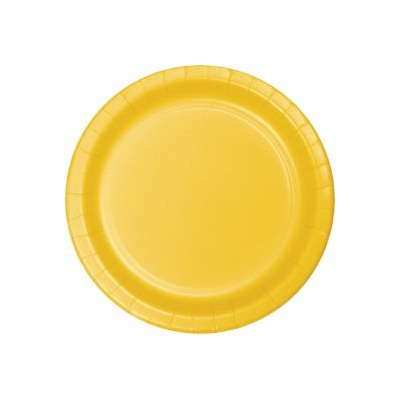 PLATO CARTON AMARILLO 23 CM 8 UND