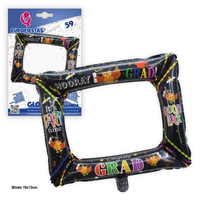 GLOBO FOIL MARCO PHOTOCALL 59CM GRADUACION