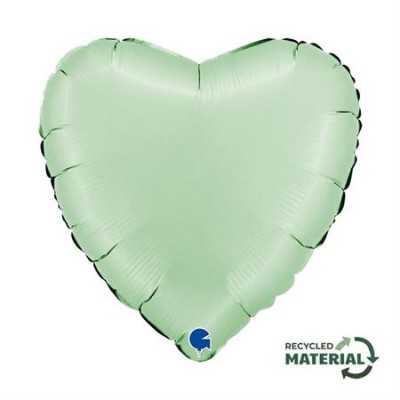GLOBO CORAZON VERDE MENTA 18'