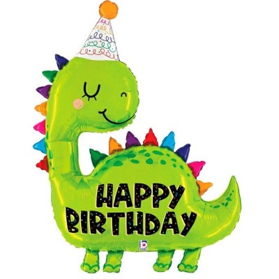 GLOBO FOIL HAPPY BDAY DINO 132 CM