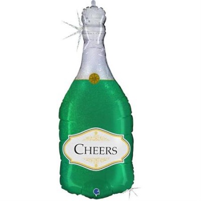 GLOBO BOTELLA CHEERS GLITTER 91 CM
