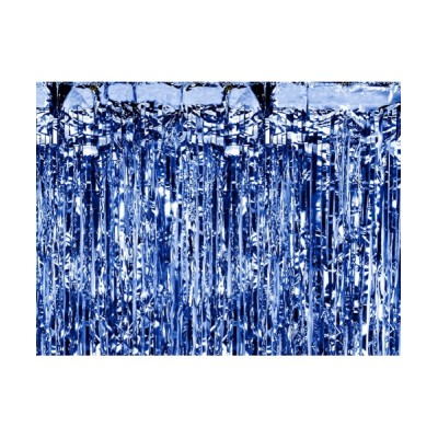 CORTINA METALIZADA AZUL 1 X 2 MTRS
