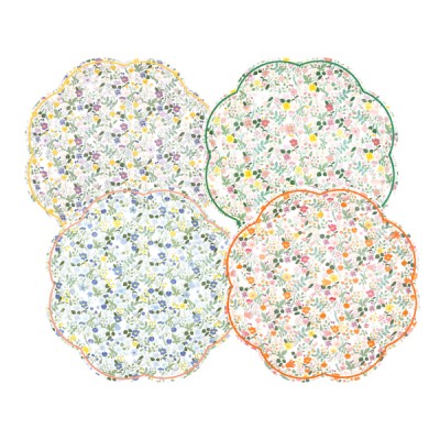 PLATOS PEQUEÑOS FLORES 20 CM 8 UND