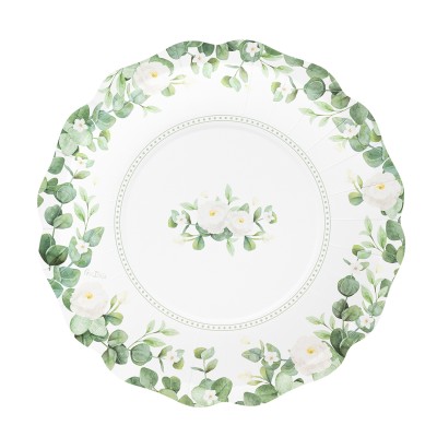 PLATOS VERDE ROMANTIC 27 CM 8 UND