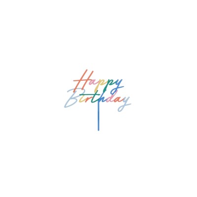 TOPPER HAPPY BIRTHDAY MULTICOLOR