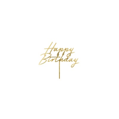TOPPER HAPPY BITHDAY ORO