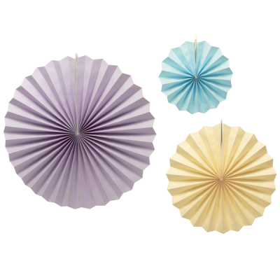 PACK 3 ABANICOS MACARONS 20/30/40
