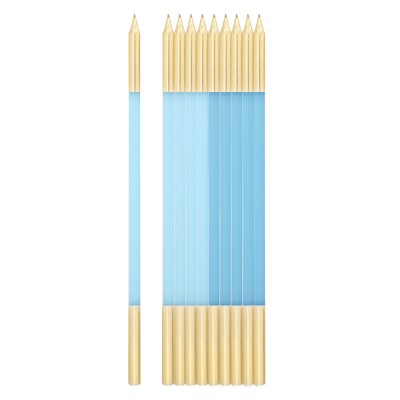 VELAS AZUL/ ORO 10 UND