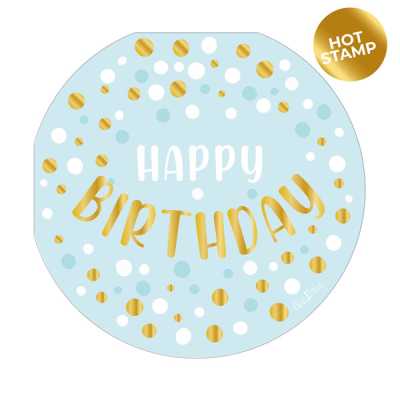 SERVILLETAS REDONDAS AZUL HAPPY BDAY 16 UND