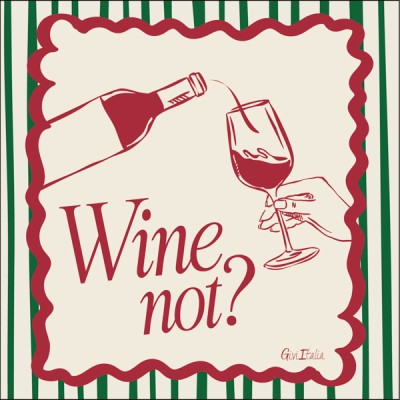 SERVILLETAS WINE NOT ? 33 CM 16 UND