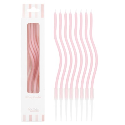 VELA CURVI CON SOPORTE ROSA 12.5 MTROS 8 UND