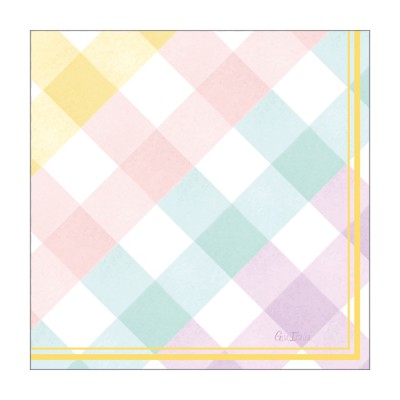 SERVILLETAS CUADRADOS TONO PASTEL 16 UND