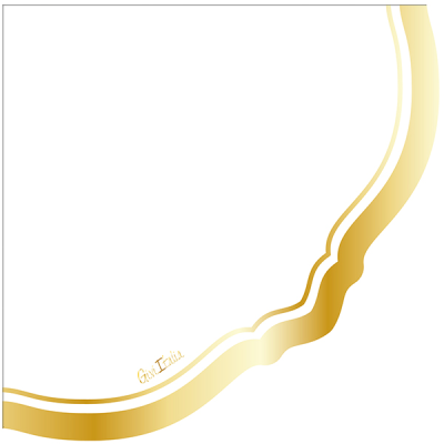 SERVILLETA BLANCA FILO ORO 33 CM 16 UND