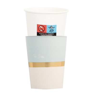 VASOS CARTON CHIC AZUL 250CC 8 UND