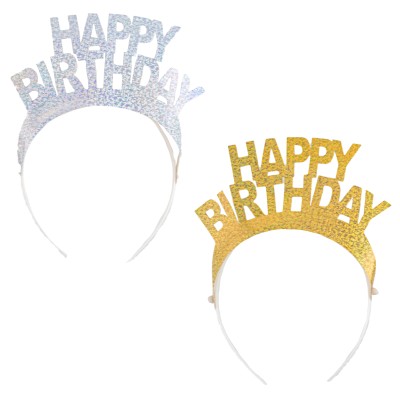 2 DIADEMAS FELIZ CUMPLEAÑOS
