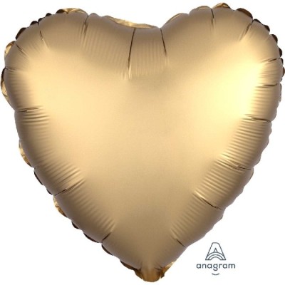 GLOBO CORAZON ORO SATIN 18'