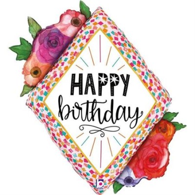 GLOBO FOIL DIAMANTE HAPPY BIRTHDAY 71 CM