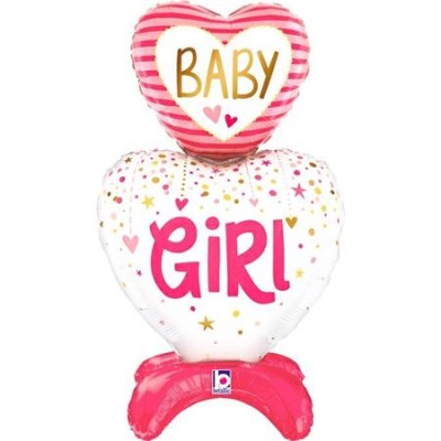 GLOBO FOIL BABY GIRL CORAZONES 28'