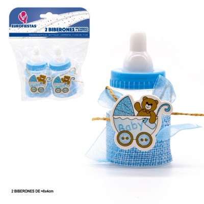 BIBERON OSO CARRITO AZUL 2 UND