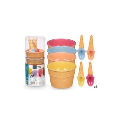 SET 4 COPA HELADO CUCHARAS