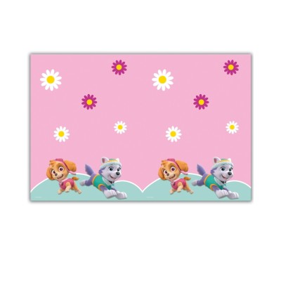 MANTEL PLASTICO 120 X 180CM PATRULLA CANINA ROSA