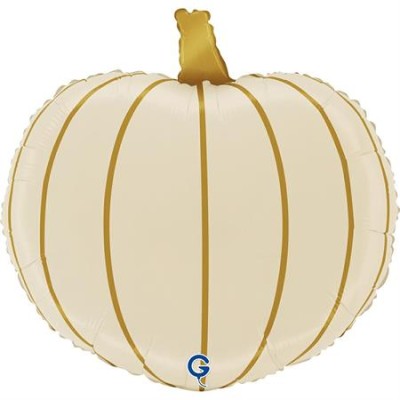 GLOBO FOIL CALABAZA CREMA 40 CM