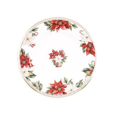 PLATO ESTRELLA DE NAVIDAD 21 CM 8 UND