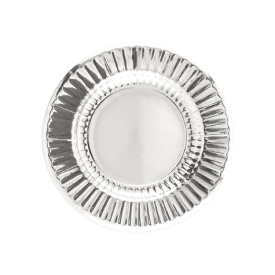 PLATOS PLATA BRILLANTE 21 CM 8 UND