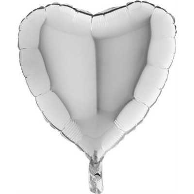 GLOBO CORAZON PLATA 18'