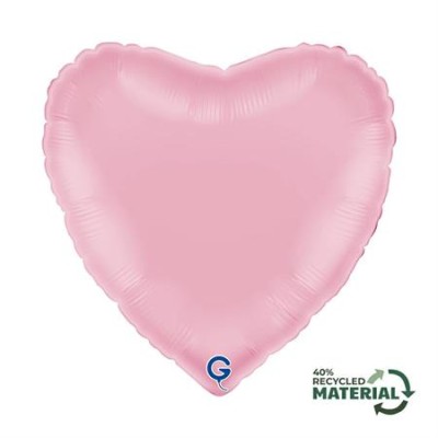 GLOBO FOIL CORAZON ROSA PASTEL 18'