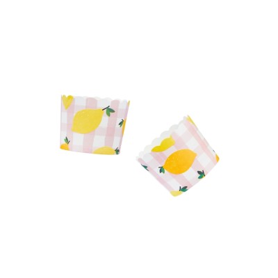 VASITOS COMIDA CUADROS Y LIMONES 5,5 X 6CM