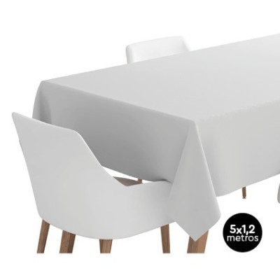 MANTEL ROLLO BIOD. BLANCO 1,2X5M PAPEL RECICLAD