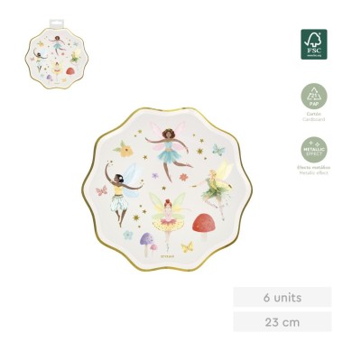 PLATO FORMA HADAS 23 CM 6UND