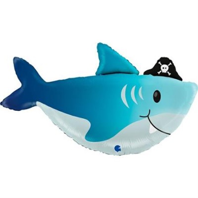 GLOBO FOIL TIBURON DIVERTIDO 74 CM