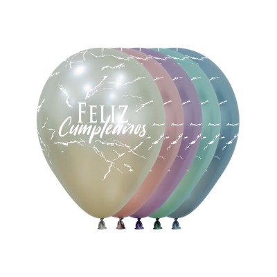 GLOBOS LATEX FELIZ CUMPLE SILK 12 UND