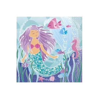 SERVILLETAS SIRENAS 16 UND 25 CM