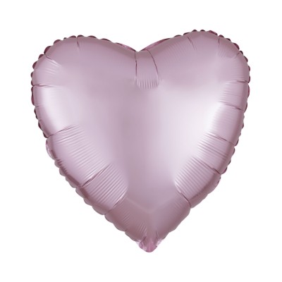GLOBO CORAZON ROSA SATIN18'