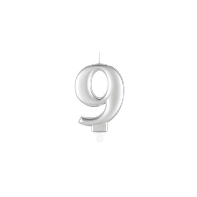 VELA METAL PLATA NUM.9